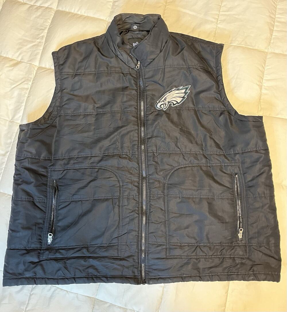 Philadelphia Eagles NFL 2XL Black Puffer Vest Football NFL Team Apparel